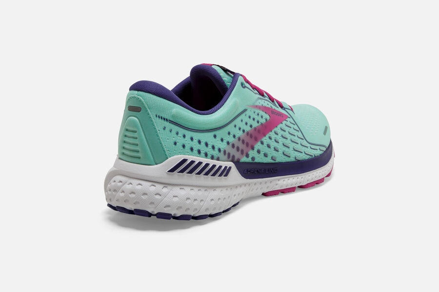 Brooks Adrenaline Gts 21 Road Löparskor Dam - Turkos/Rosa - 7924-FQSJY